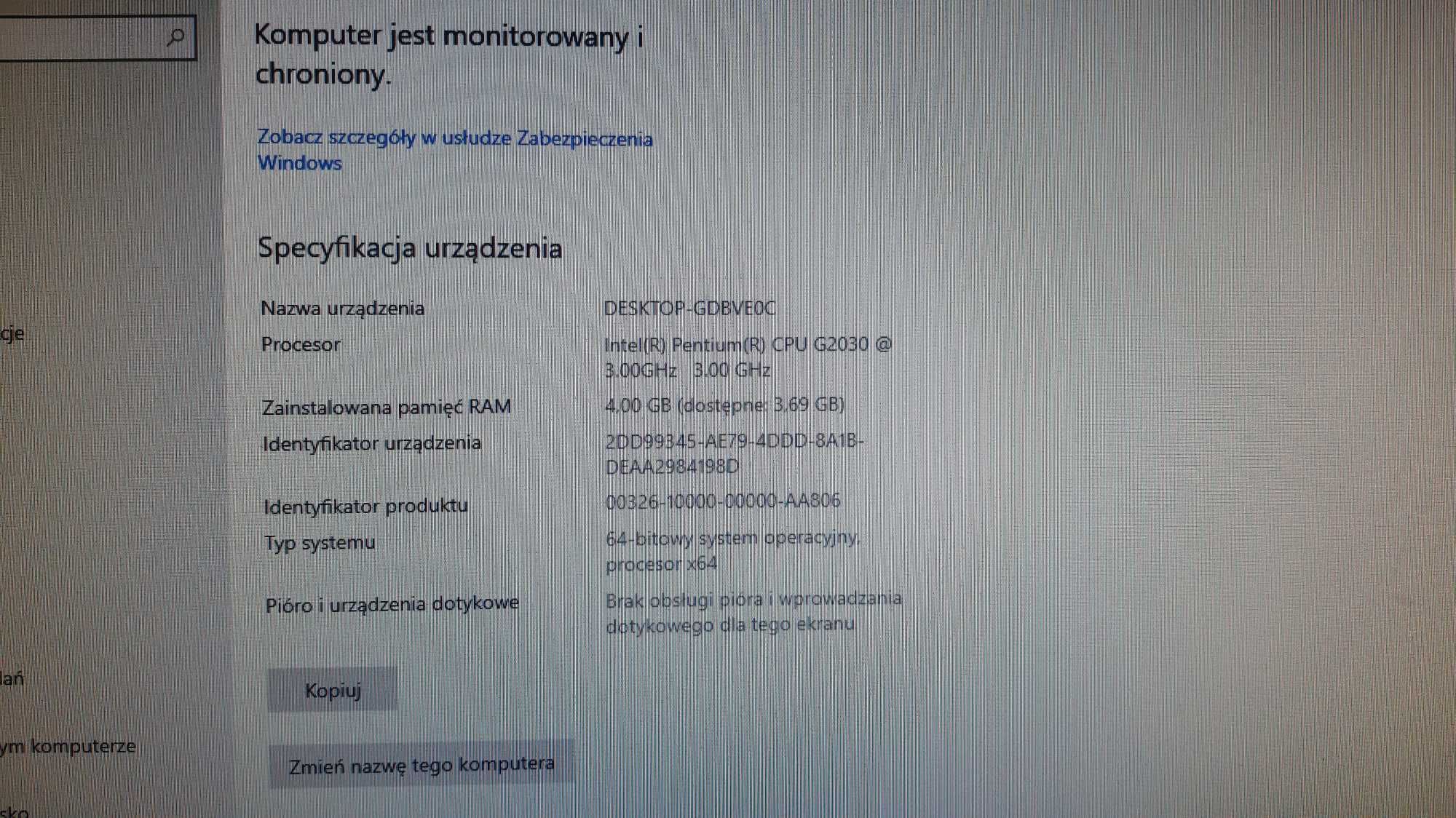 Komputer asus all in one - Intel® Pentium™ G2030 4GB 500GB 20"