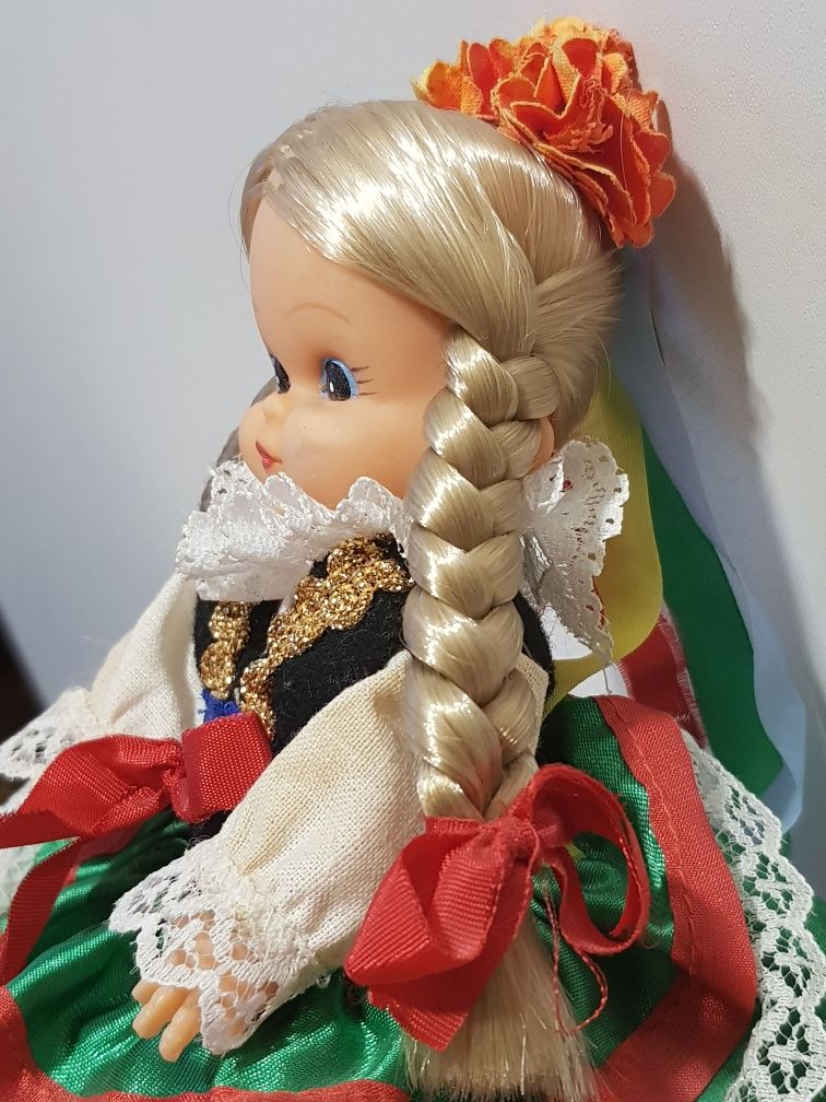 Stara lalka regionalna Cepelia ludowa Prl kolekcjonerska vintage