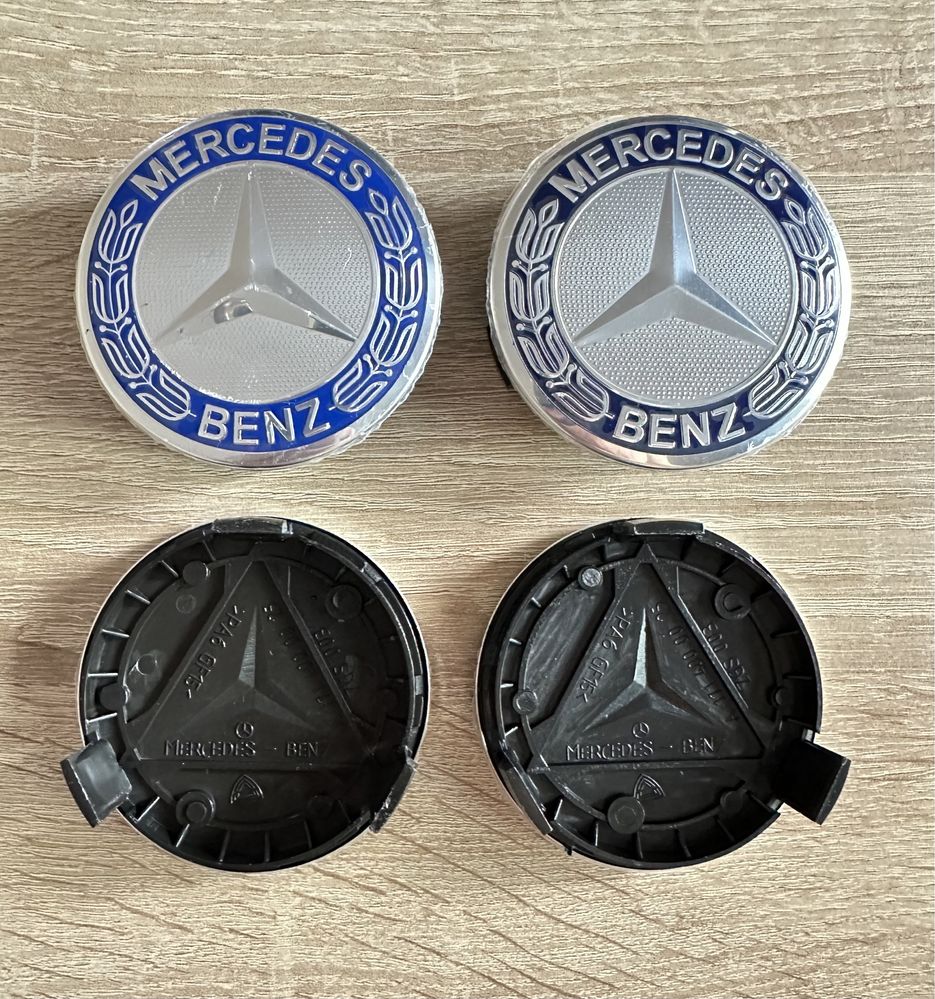 Conjunto 4 Centros Jantes Mercedes Benz 75mm