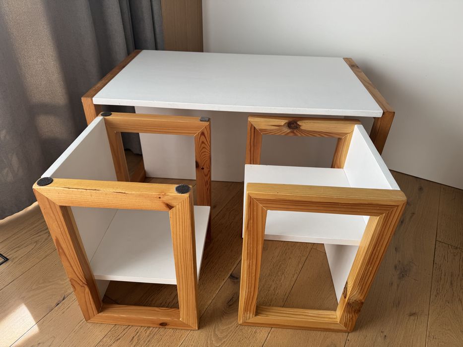 Dziecięcy stół do zajęć Montessori + 2 krzesełka