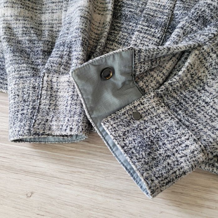 ZARA розмір L чоловіча Relaxed fit куртка сорочка біла сіра оверсайз