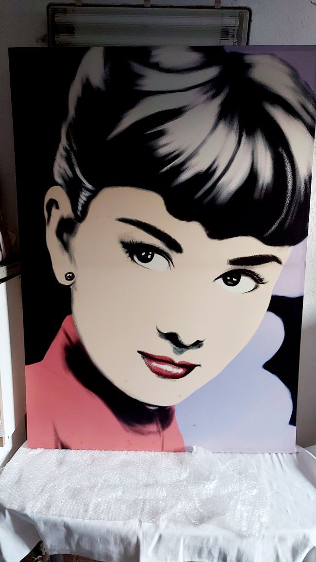 Duży obraz Audrey Hepburn 140x100 ozdoba
O