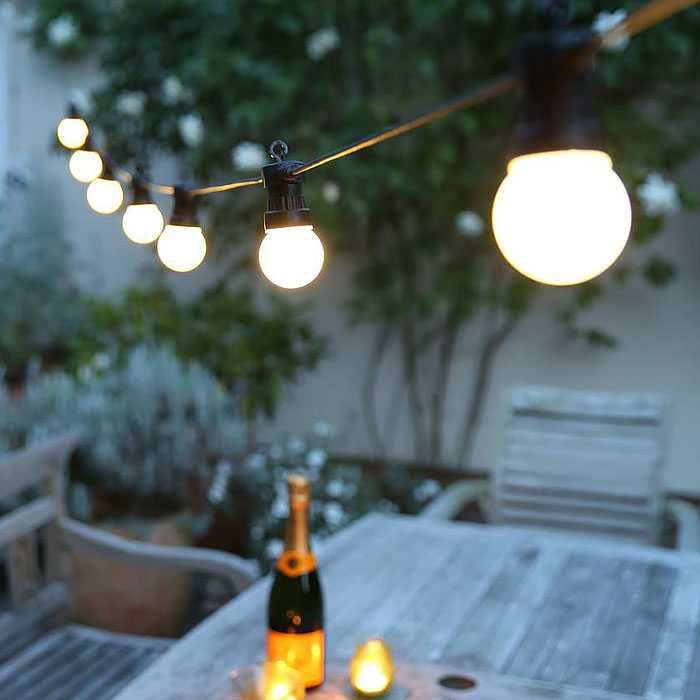 Гирлянда уличная String плафон IP54 Уличная для домов, кафе,ресторанов