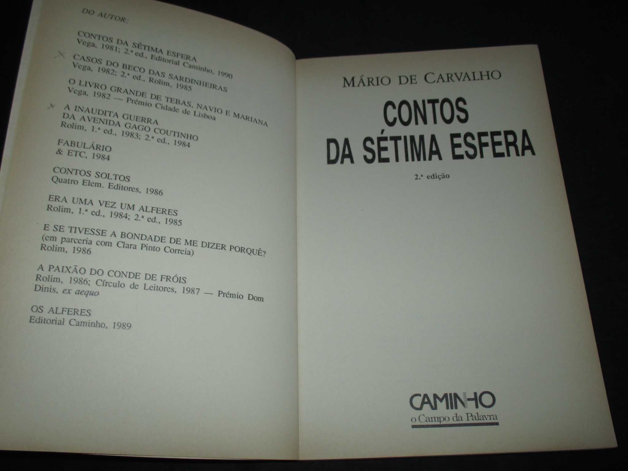 Livro Contos da Sétima Esfera Mário de Carvalho