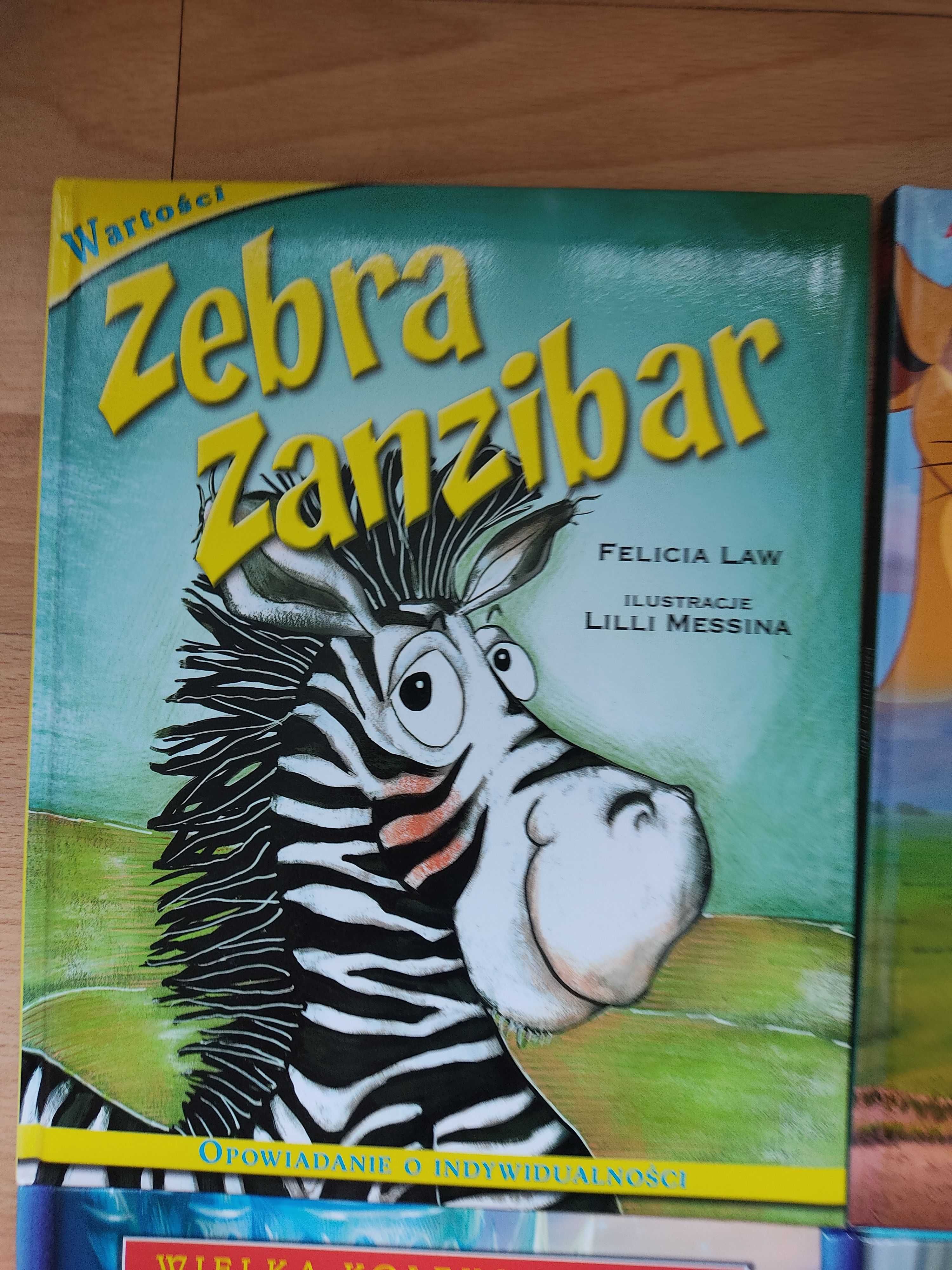Bajki 3 książki Królowa śniegu, Zając i Jeż, Zebra Zanzibar i inne