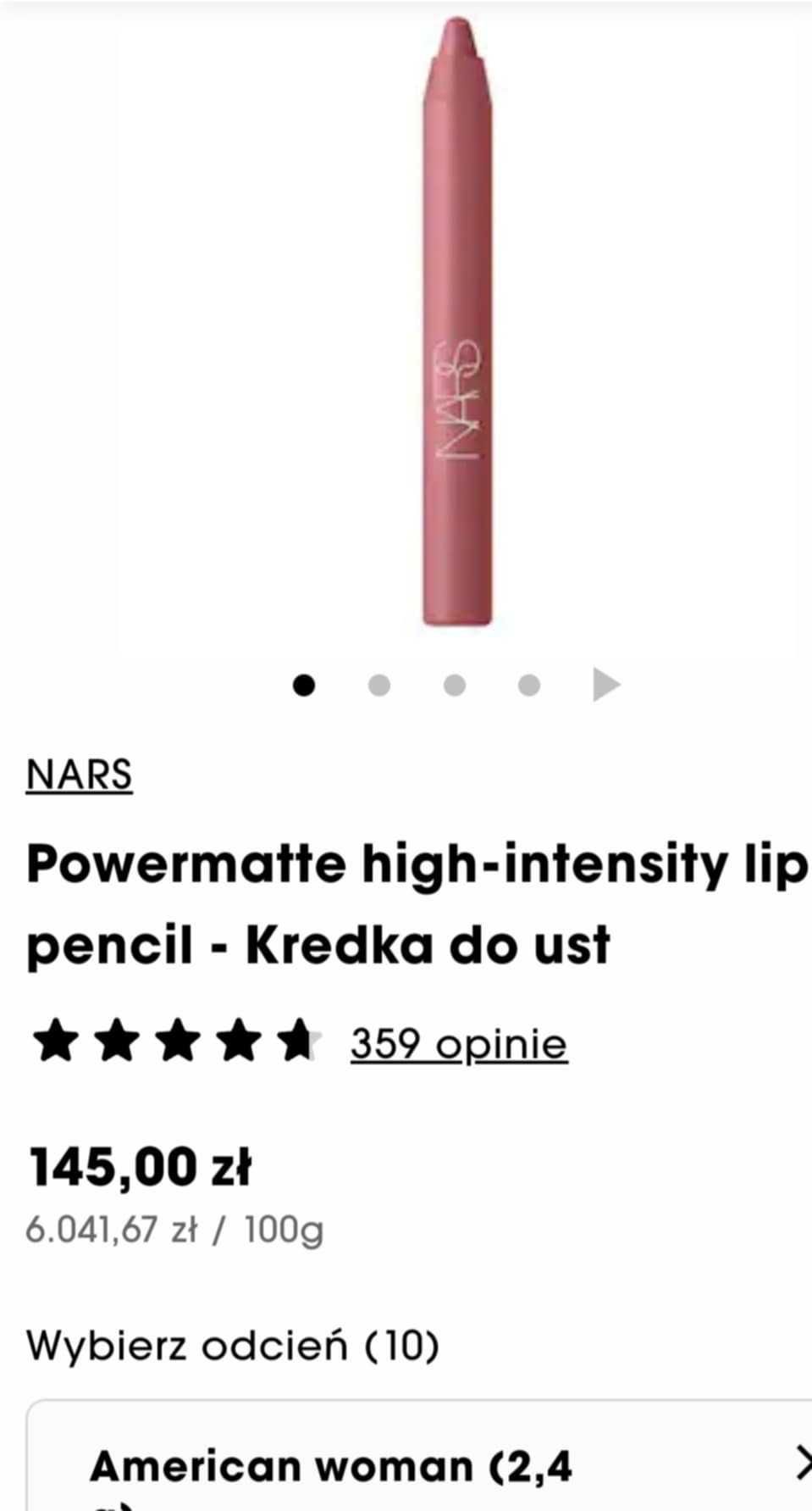 Nars Powermatte high intensity lip pencil kredka do ust