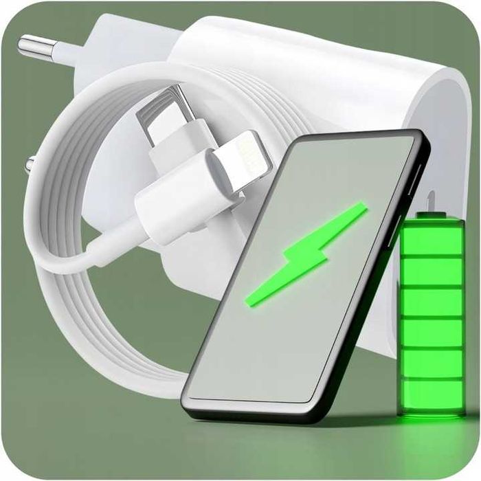Szybka ładowarka SIECIOWA do IPHONE z kablem TYPu C 20W