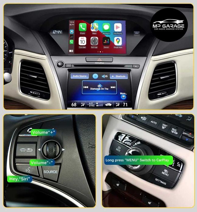 Apple CarPlay/Android Honda_Odyssey/Acura MDX_RLX_ILX_TLX_RDX Montaż!!