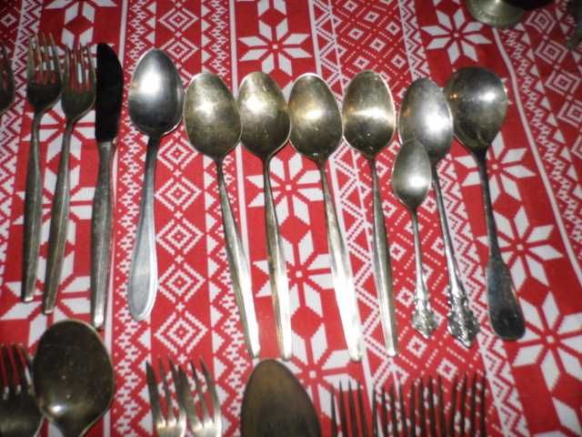 Widelce Łyżki posrebrzane 35 szt