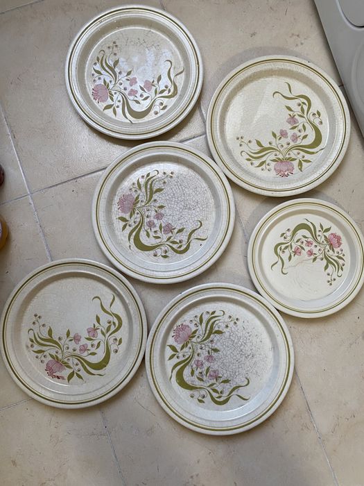 6 Pratos da Fábrica de Loiça de Sacavém antigo