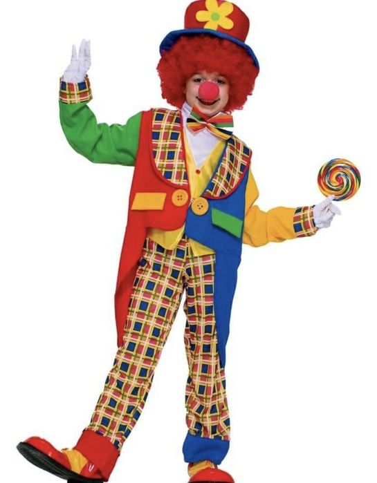 Прокат дитячого костюма клоуна шута 5-9років хлопчик
