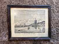 Gravura Lisboa 1798. “ Vue de la baye de Lisbonne”
