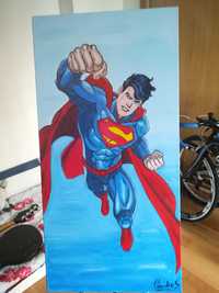 Tela pintada a oleo. Superman (DC comics)