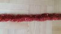 Łańcuch na choinkę czerwony 3 metry