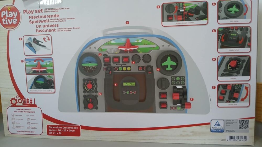 Drewniany kokpit pilota zabawka samolot