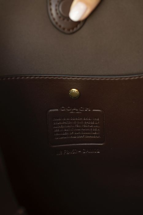 Сумка Coach шкіра | коричнева та чорна