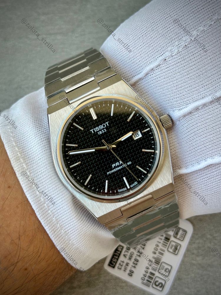 Годинник Tissot PRX Powermatic 80 Black. Часы мужские Тиссо ПРХ