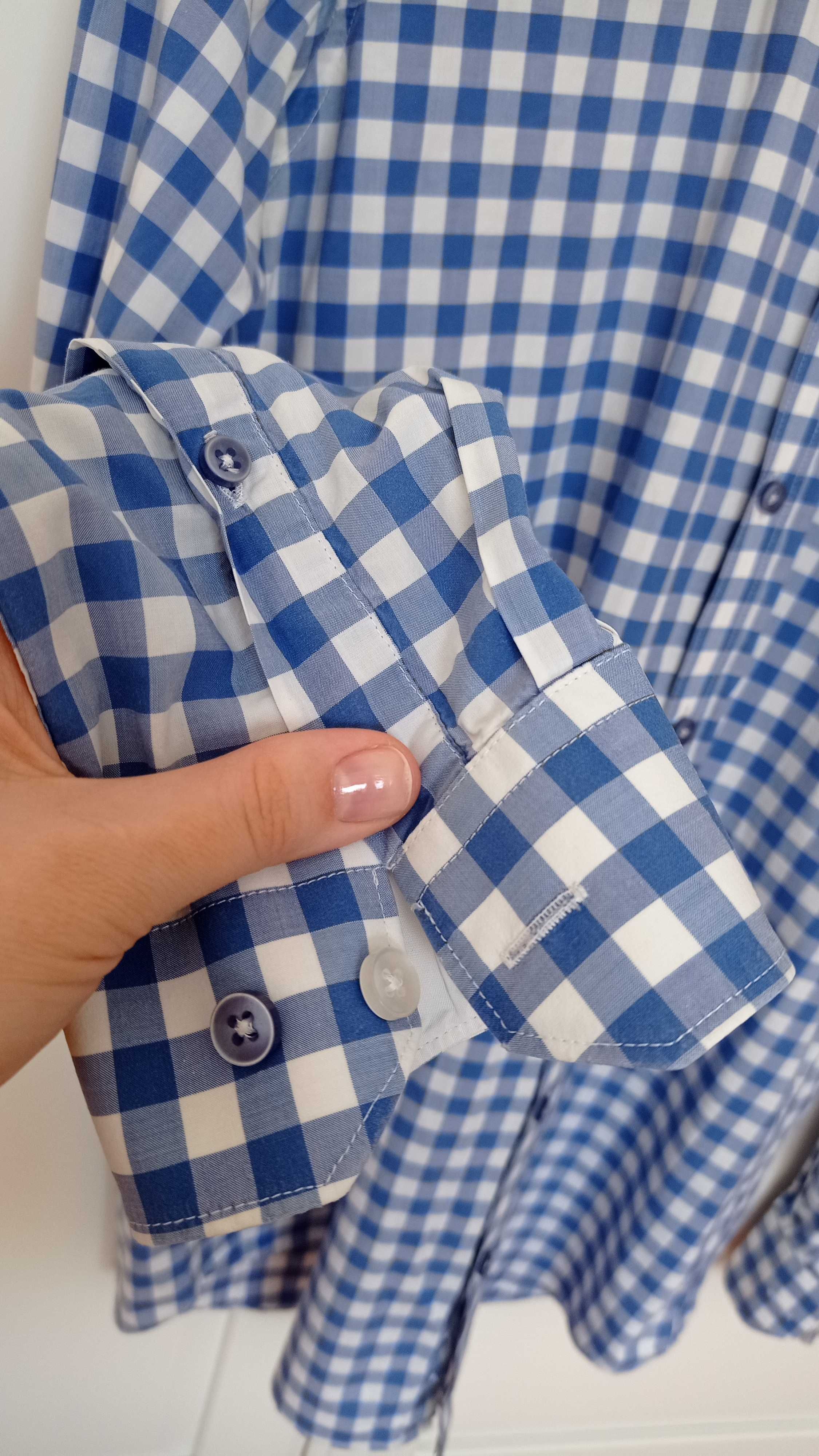 Lavard koszula męska w kratę kołnierzyk button down r.M