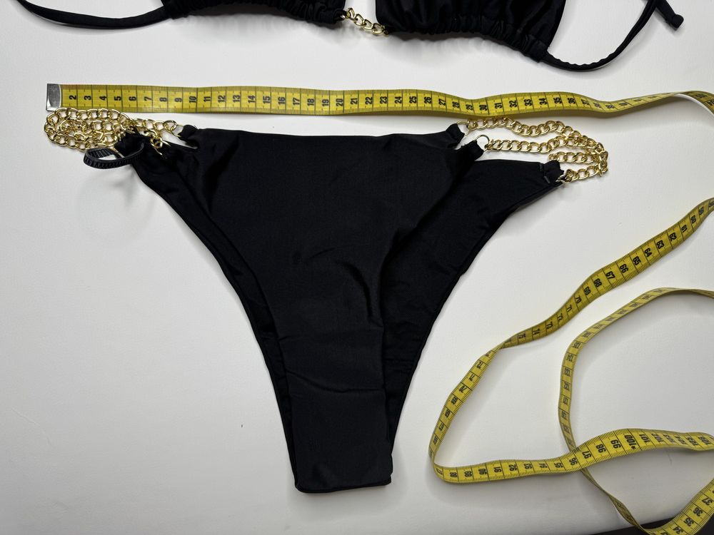 Czarne bikini z lancuszkami seksowne nowe L