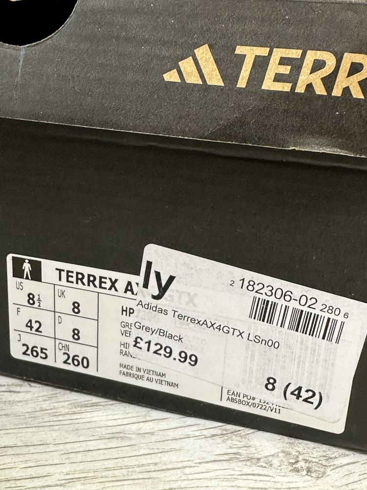 Трекінгові кросівки Adidas Terrex AX4 GoreTex 42р. (на 41р) 26,5см