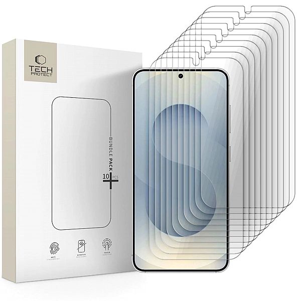 Szkło Hartowane Tech-Protect Bundle 10-Pack Galaxy S24 / S25 Clear