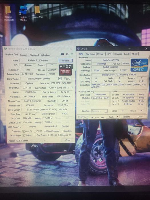 Комп intel core i7-3770, 16gb, rx570