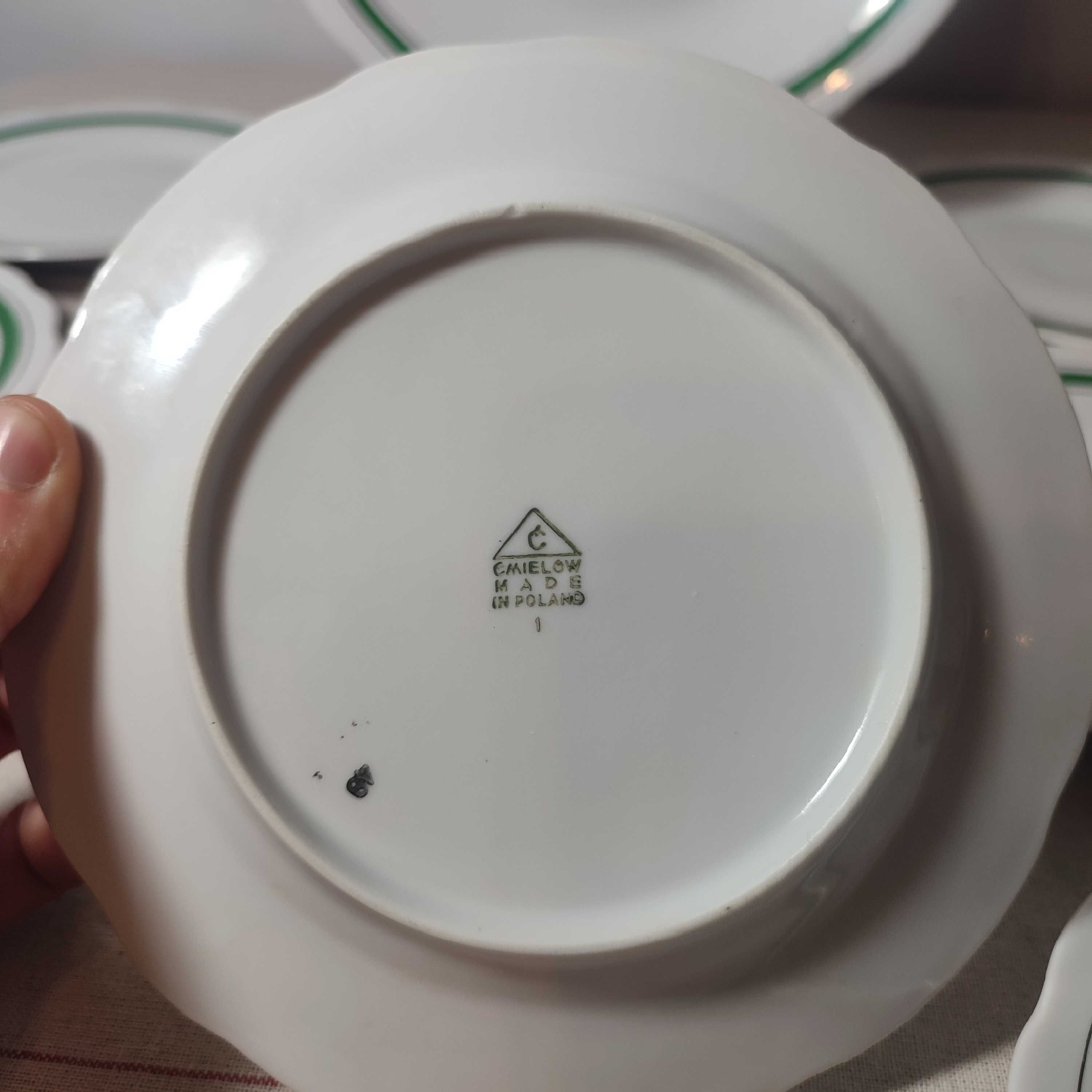 Zestaw do ciasta porcelana Ćmielów Łata 70 te