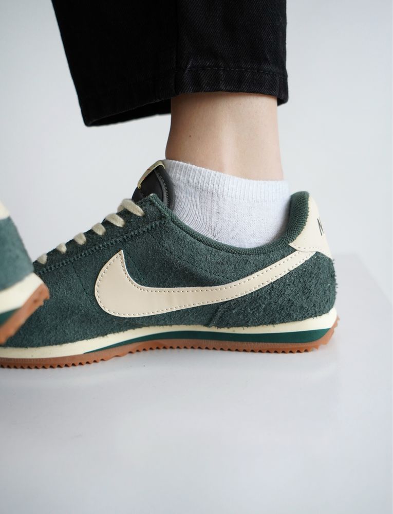 Nike Cortez Vintage  Green  Чорні Black  Найк  Вінтажні Жіночі Зелені