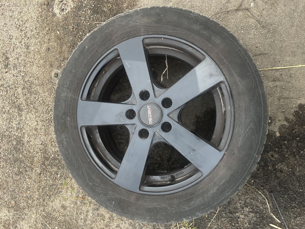 Alufelgi z oponami letnimi, czarne, Dezent 16, 5x 112