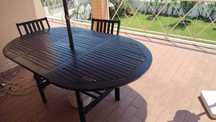 Mesa Exterior de Madeira + 2 Cadeiras
