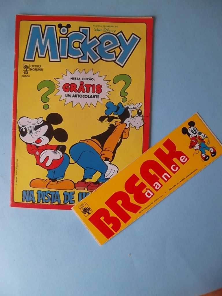 3 Revistas MICKEY com os brindes (autocolantes)