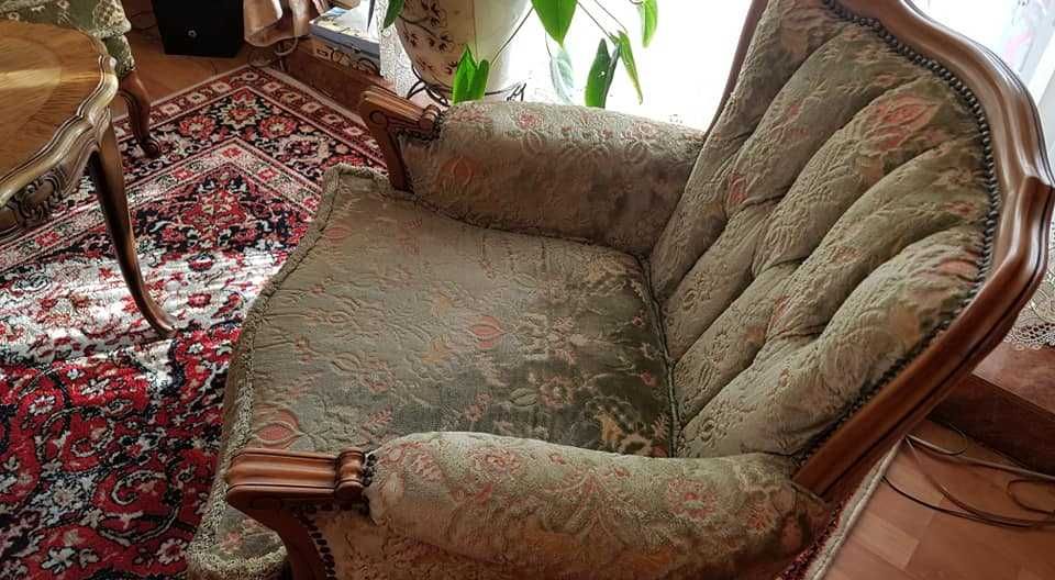 zestaw wypoczynkowy ludwikowski antyk sofa+ 2 fotele