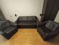 Wypoczynek ze skóry naturalnej z funkcją spania -Etap Sofa