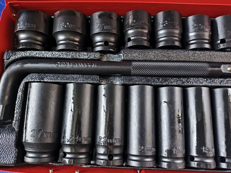 Набір головок ударных короткі і довгі 35 шт 8-32 мм набор ударных голо