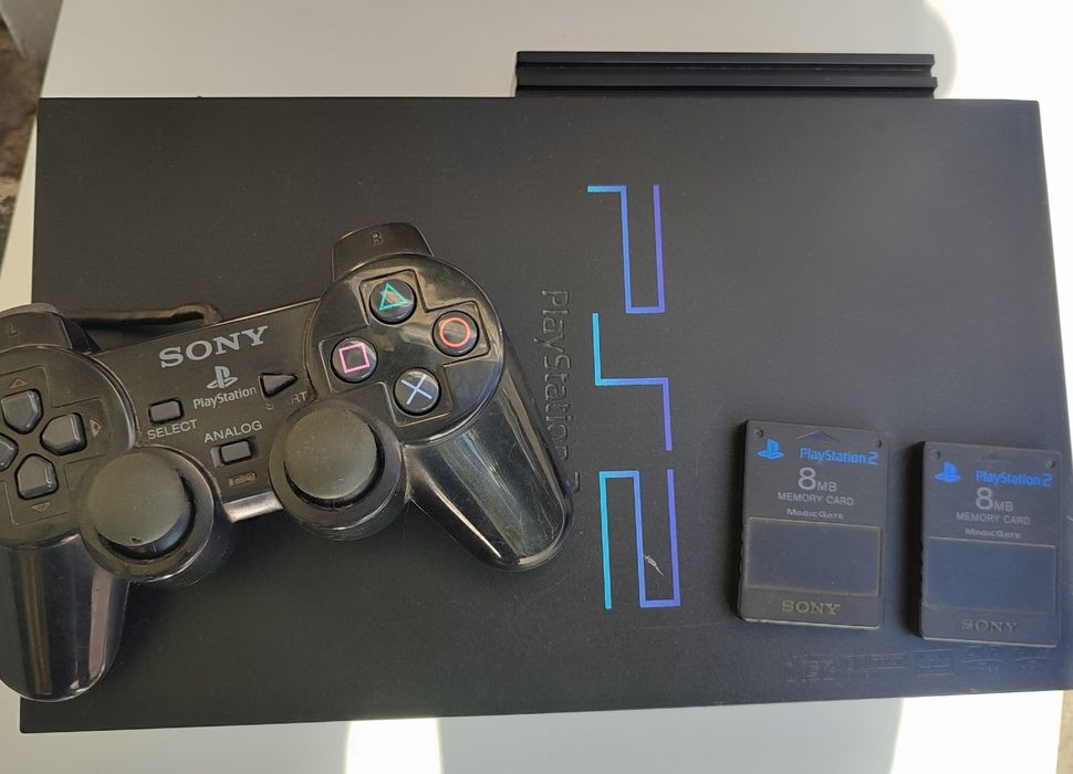 Zestaw konsola PS2 FAT oryginalny Pad i HDD PlayStation + gry