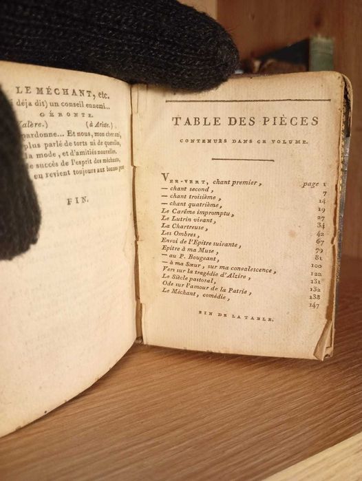 Starodruk XVIIIw. Miniatura Wybrane dzieła Gresseta - Rycina - Poezja