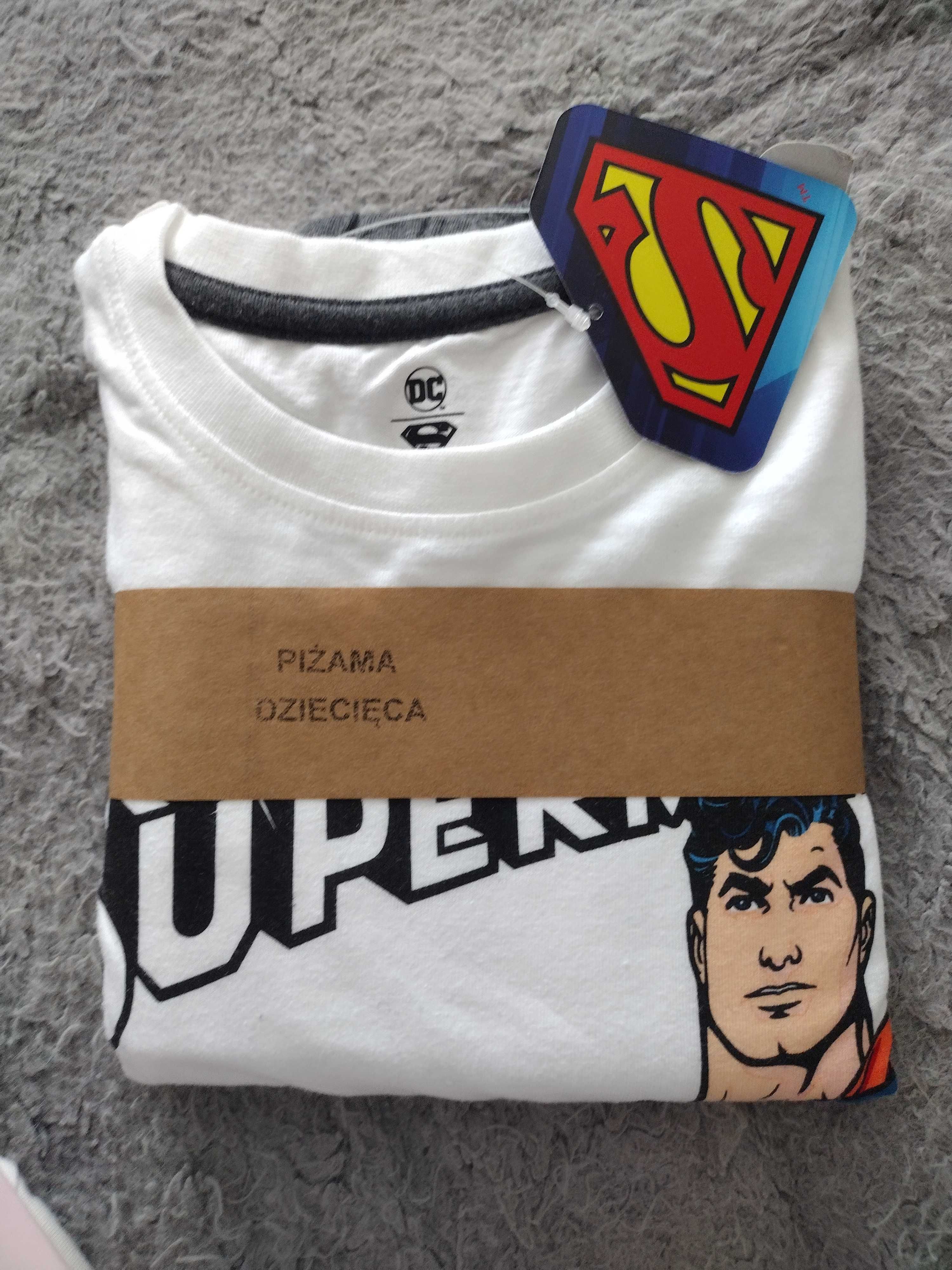 Piżama dwuczęściowa dla chłopaka 128 Superman długi rękaw bawełna