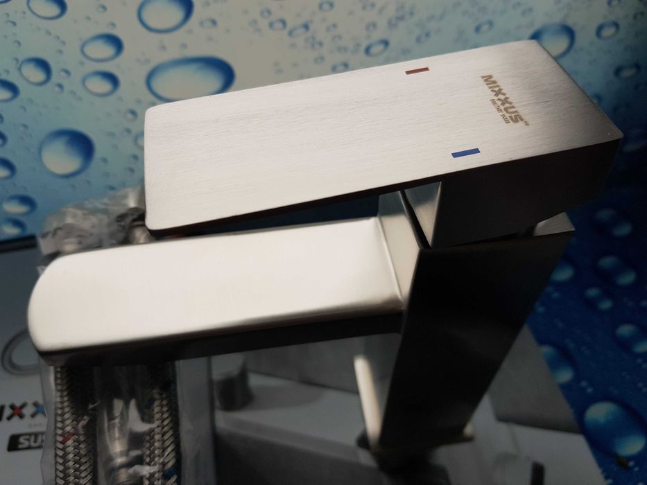 Смеситель змiшувач для умывальника MIXXUS Kub-001 нержавейка