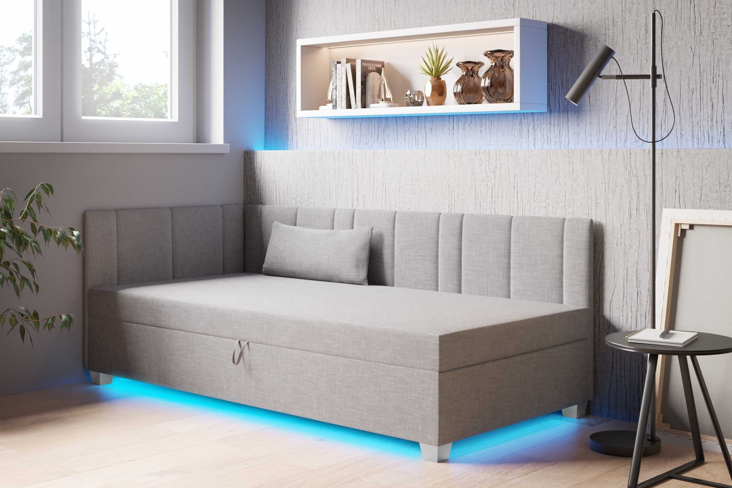 Tapczan Sofa Wersalka materac w cenie oświetlenie Led szybka wysyłka