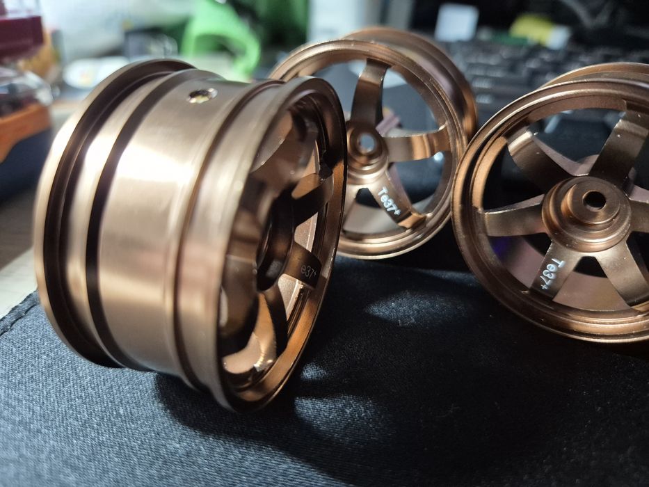 1/10 rc felgi aluminiowe work te37 tamiya tt xv