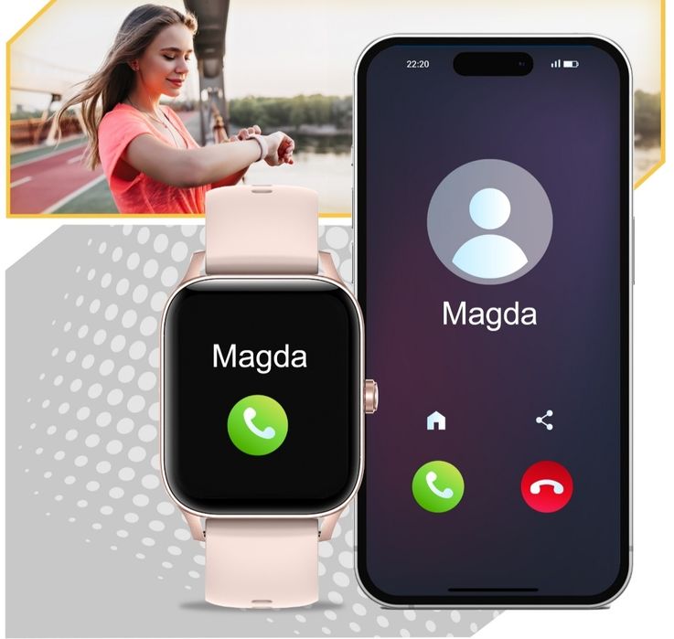 Smartwatch Zegarek Damski Polskie Menu Pl Rozmowy Powiadomienia
