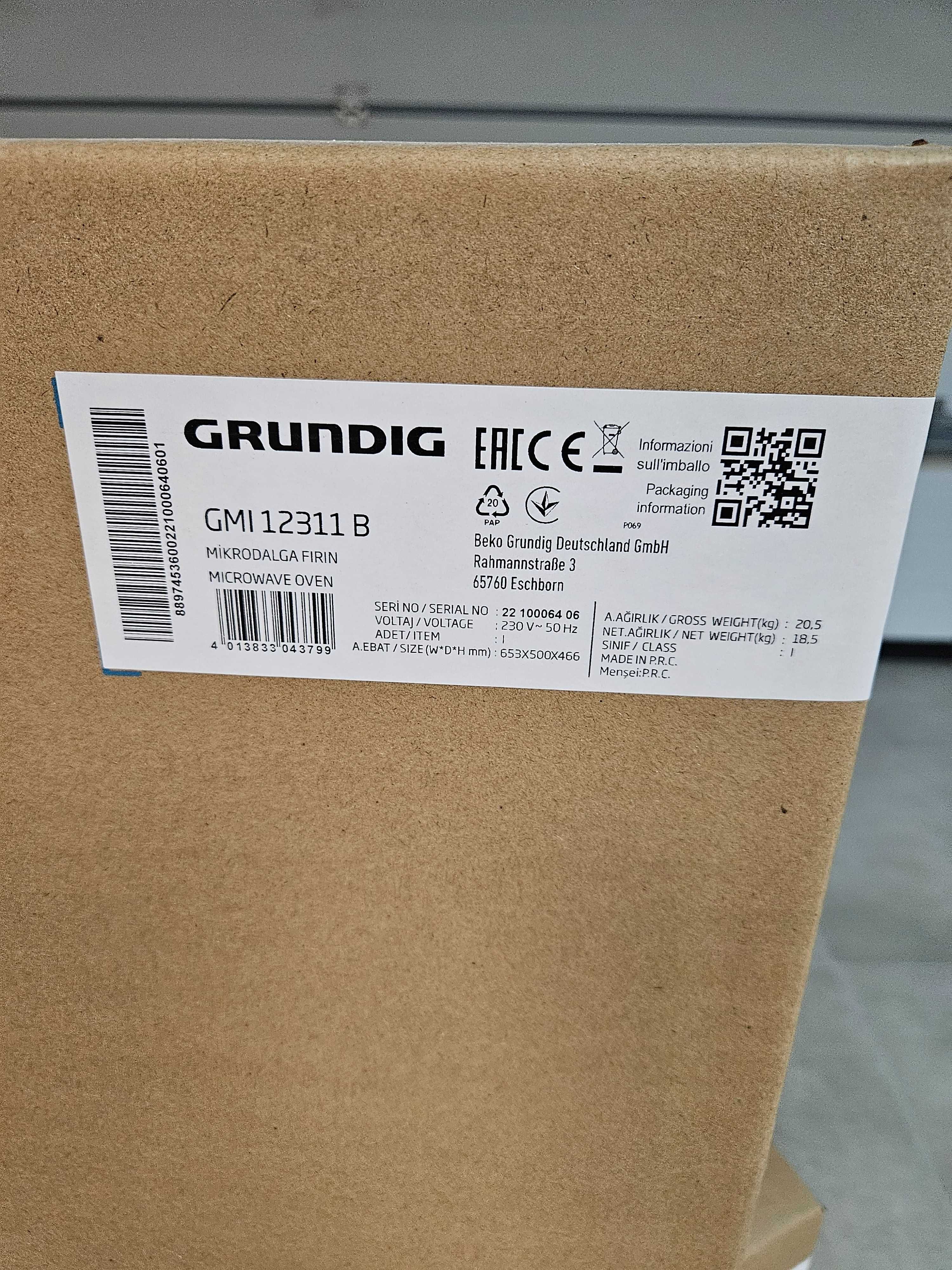 Kuchenka mikrofalowa GRUNDIG GMI12311B