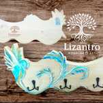 WIESZAK NA UBRANIA ścienny drewniany BLUE BIRD do przedpokoju 62x24 cm