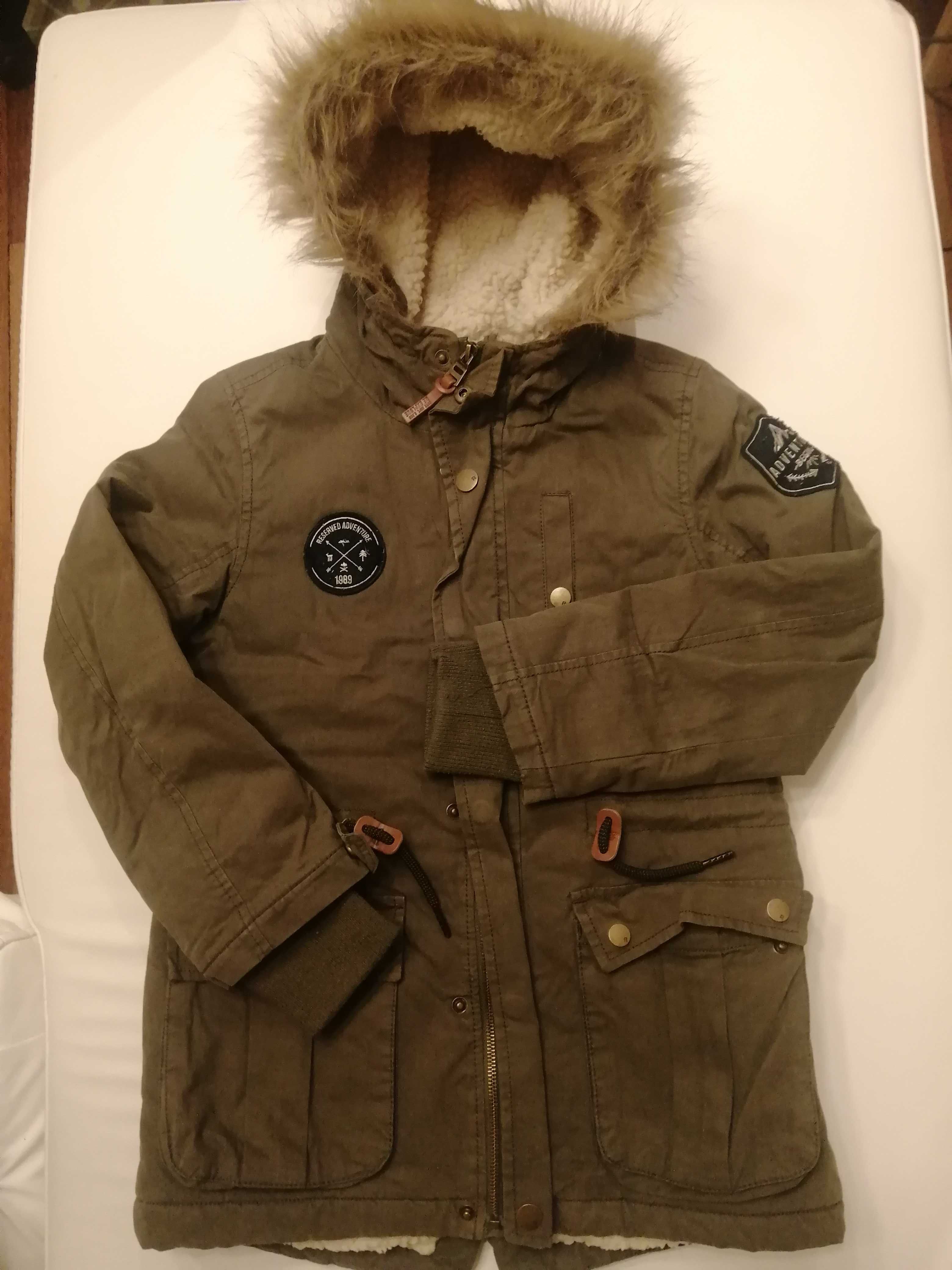 Kurtka zimowa parka Reserved, 134, stan bdb