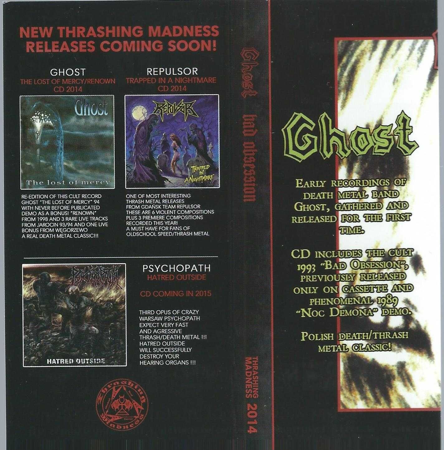 CD Ghost - Bad Obsession (2014) (Thrashing Madness Productions)