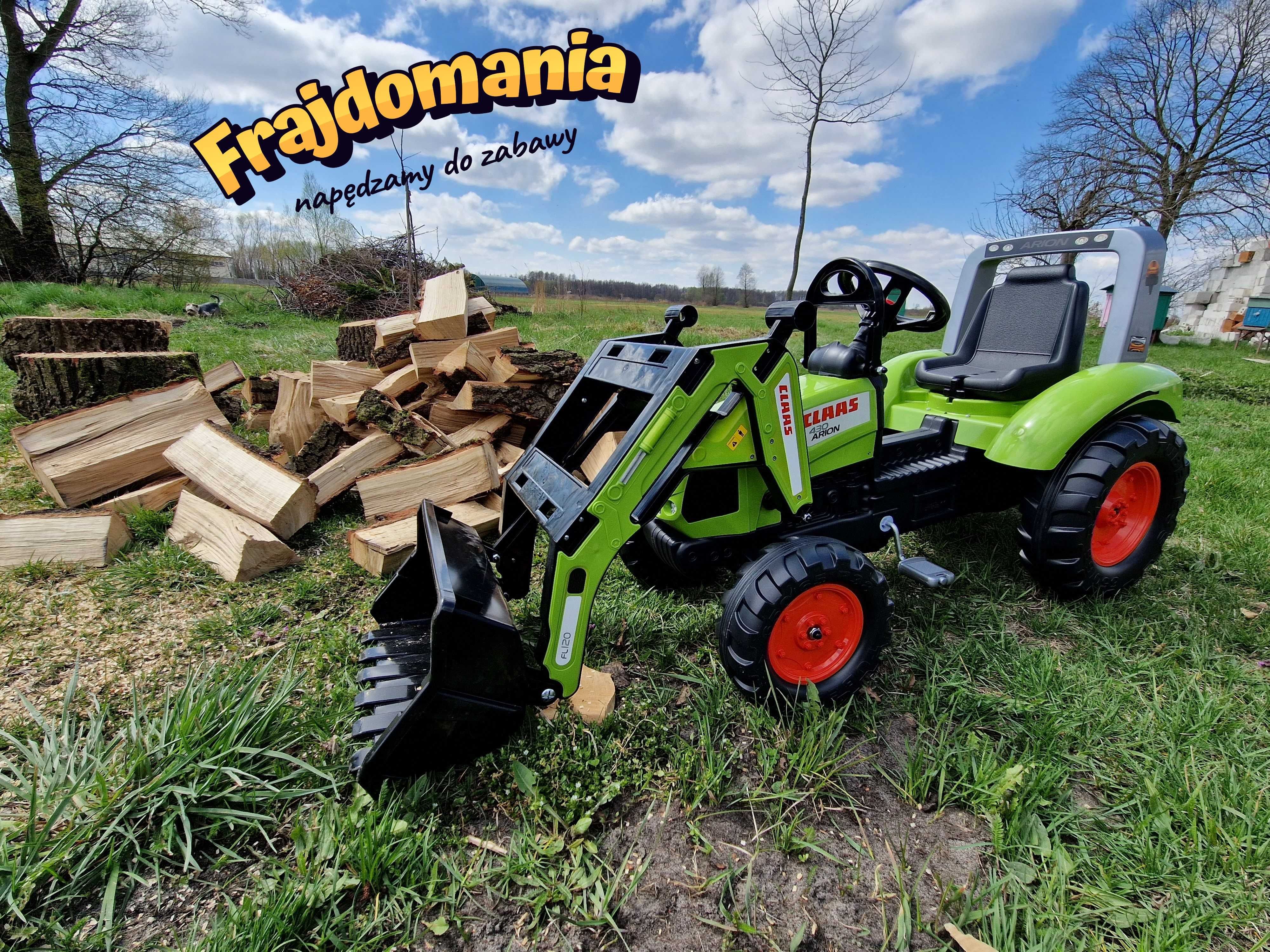 Traktorek dla dziecka Claas - z łychą i przyczepką