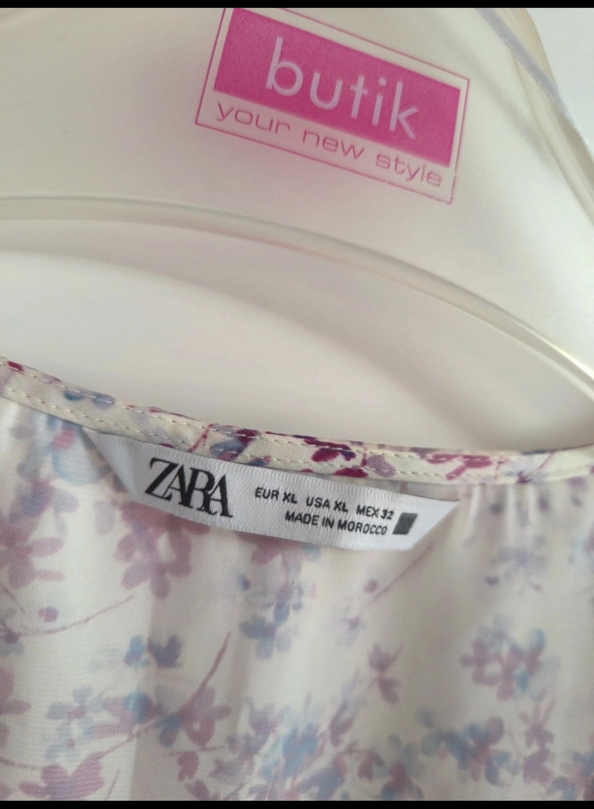 Zwiewna romantyczna sukienka ZARA w kwiaty, rozmiar XL (42)