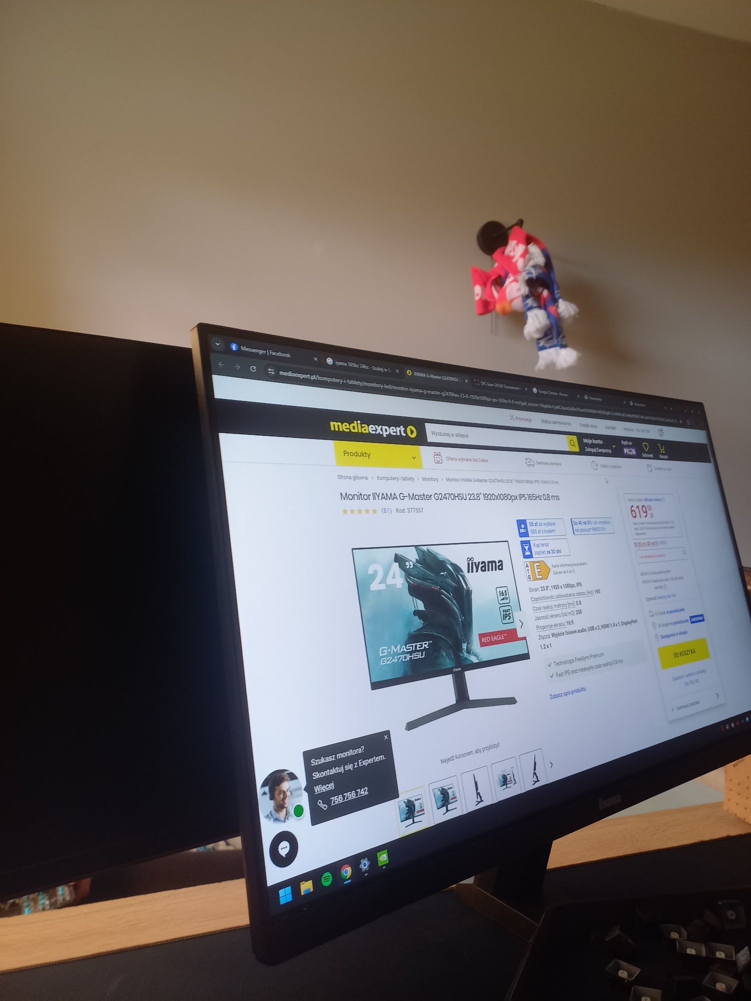 Monitor IIYAMA 165hz 23,8"