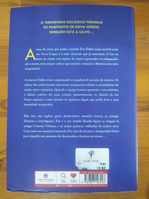 Livro JD.Robb "Ilusão mortal"