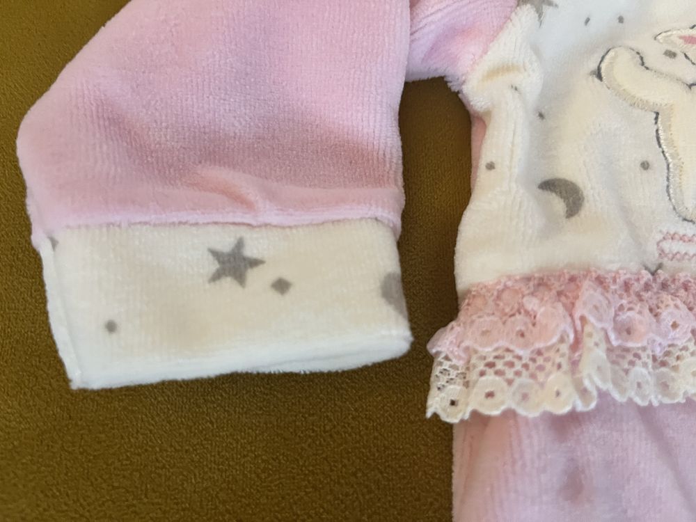 Criações Cristina Pijama Babygrow aveludado 2M NOVO